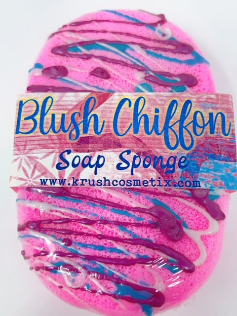 Blush Chiffon Soap Sponge